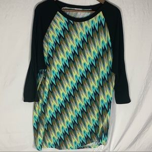 LulaRoe Plus 3x Top 3/4 Sleeve